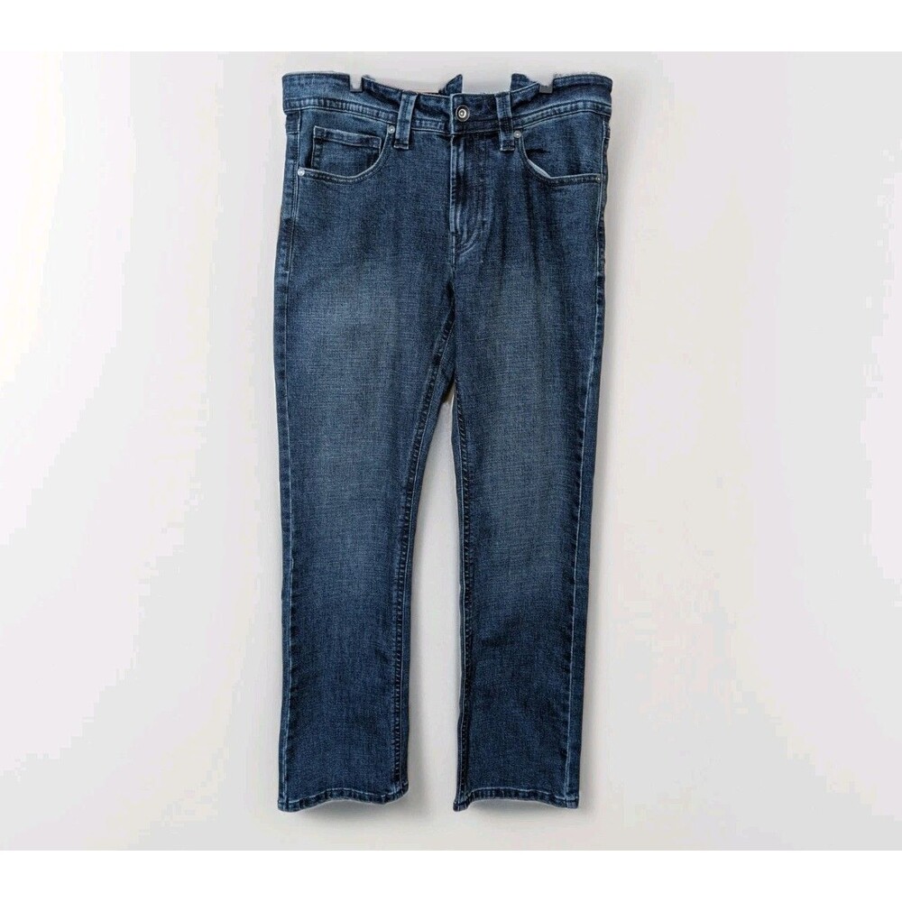 TK Axel Slim Bootcut Jeans Mens 32x32 Dark Blue Stretch Denim Casual